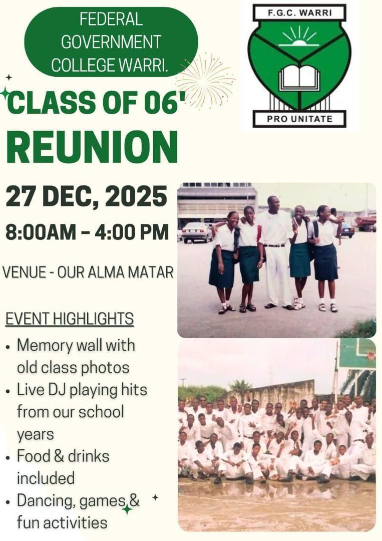 A Walk Down Memory Lane: F.G.C. Warri Class of 2006 Reunion 2025